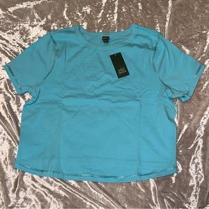 Juniors Wild Fable Blue Cropped T-Shirt